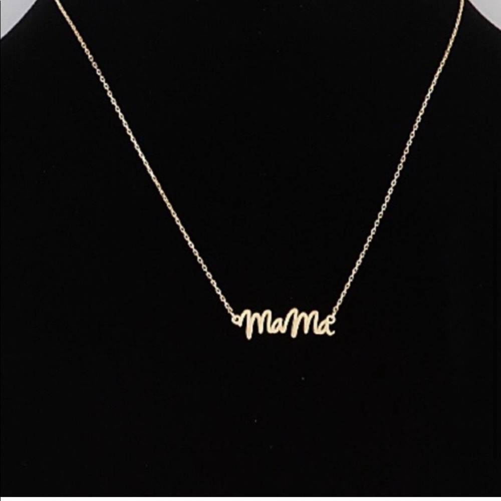 GOLD DAINTY ADJUSTABLE LENGTH “MAMA” NECKLACE - Picture 4 of 4